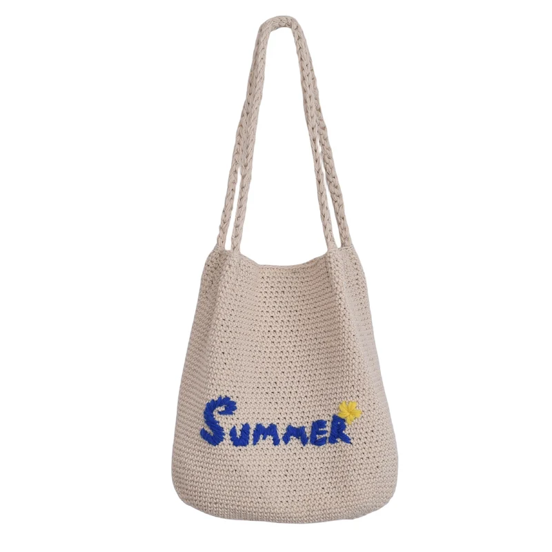 Handgefertigte Sommer-Makramee-Tasche Skanto