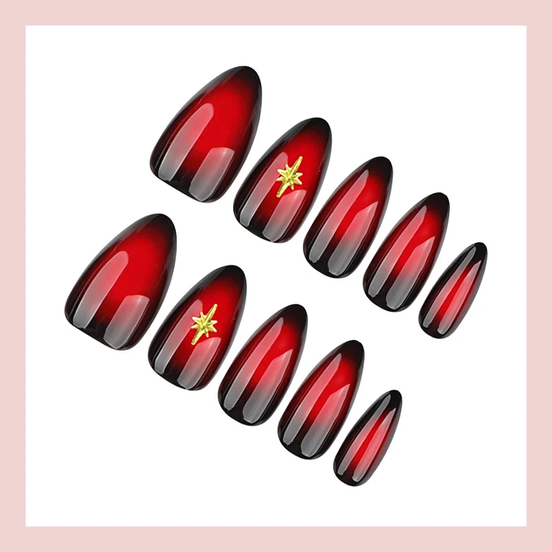 Kunstnagelset mit elegantem Farbverlauf und Glitzerdetails Brehn