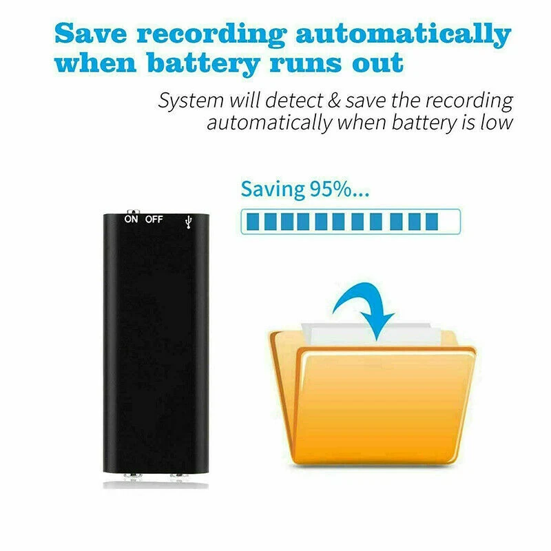 Skanto | Mini Diktiergerät – Mini Audio Recorder – Mini Aufnahmegerät – Kleinster versteckter Audio Recorder