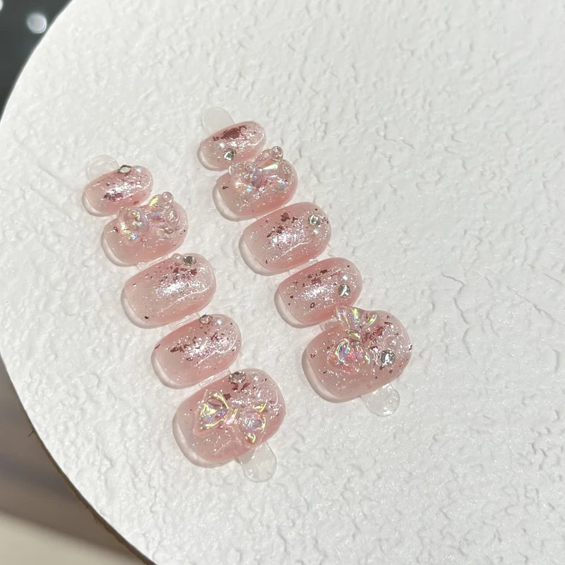 Elegantes Press-On-Nagelset