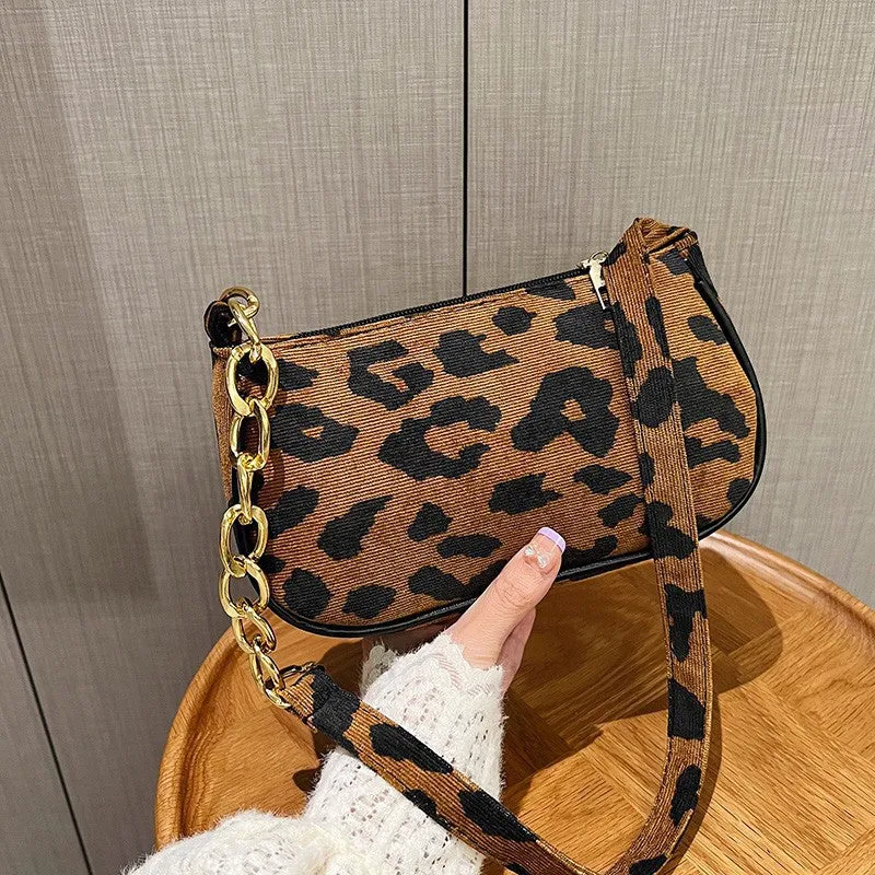 Leoparden-Print Umhängetasche
