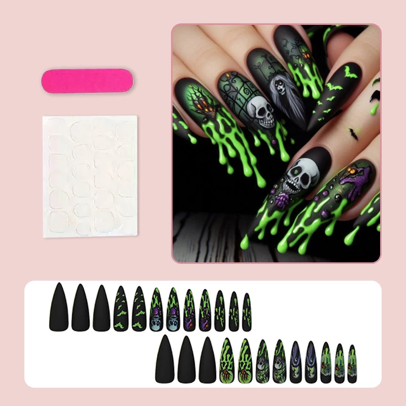 Kunstnagelset mit einzigartigen Spukmotiven Brehn