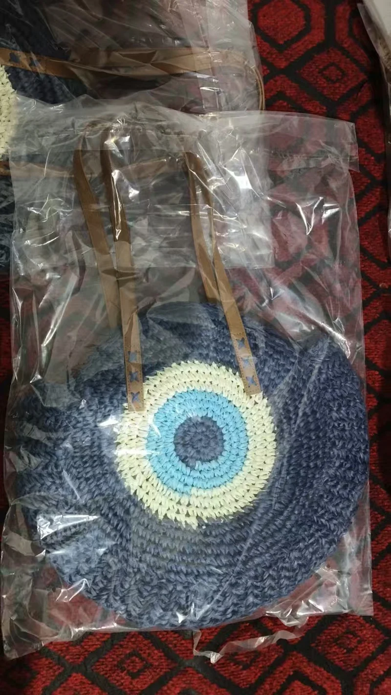 Runde Makramee-Strandtasche Skanto