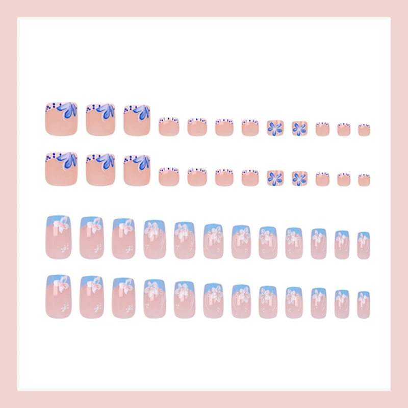 Kunstnagelset mit dekorativen Blüten- und Frühlingsmotiven Brehn