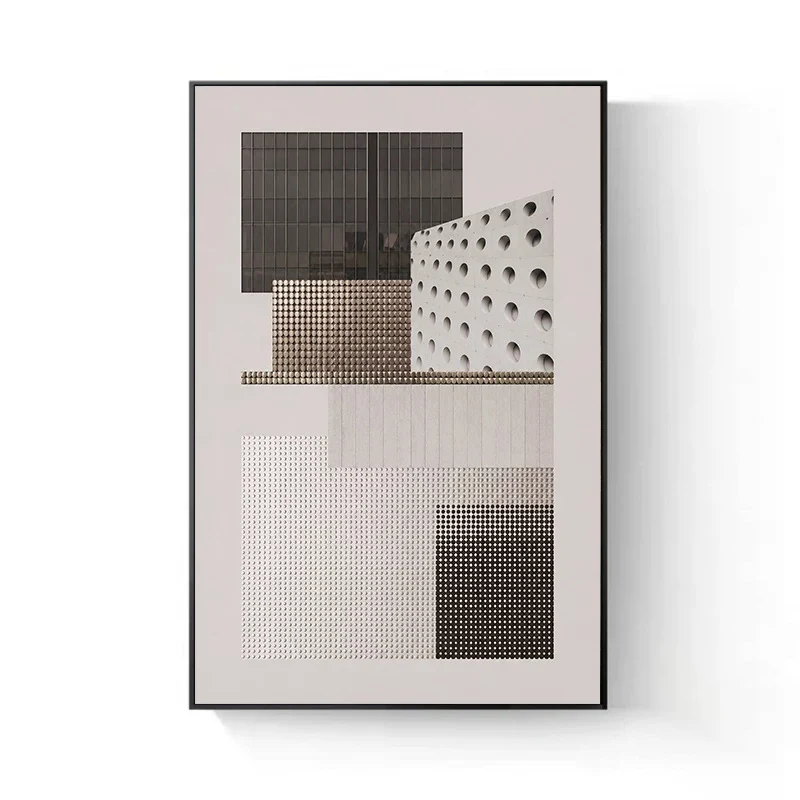 Geometrische abstrakte gerahmte Wandkunst