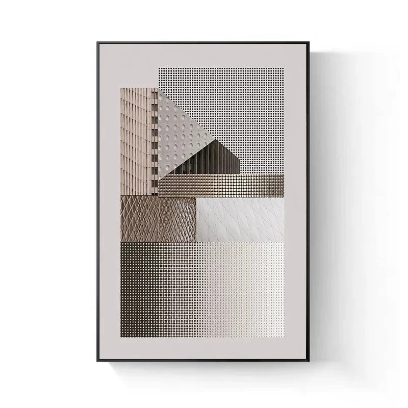Geometrische abstrakte gerahmte Wandkunst