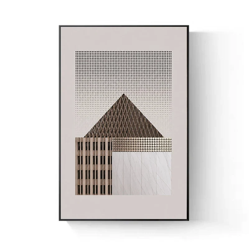 Geometrische abstrakte gerahmte Wandkunst