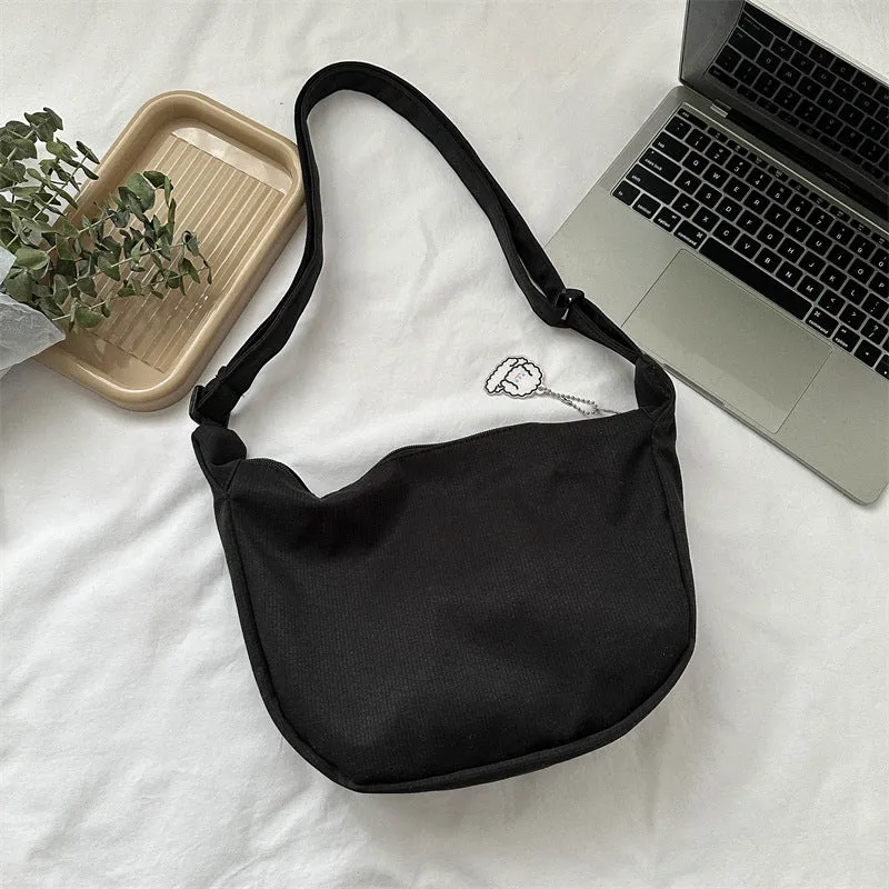Lässige Stoff Schultertasche