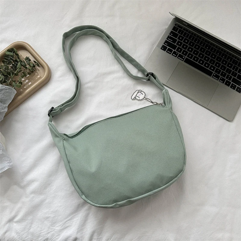 Lässige Stoff Schultertasche