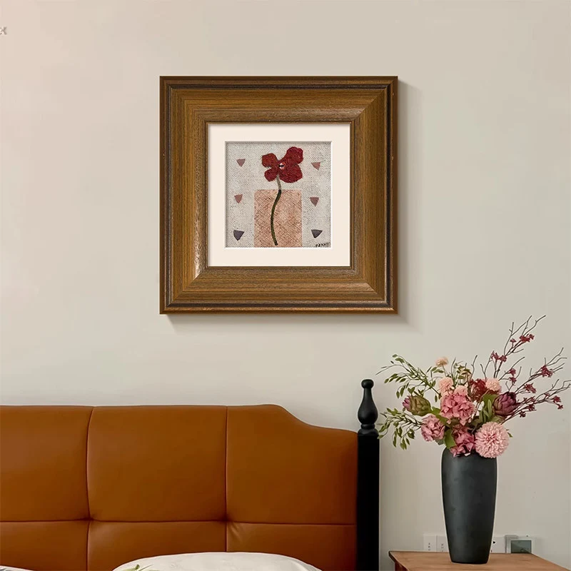 Gerahmtes florales Kunstwerk
