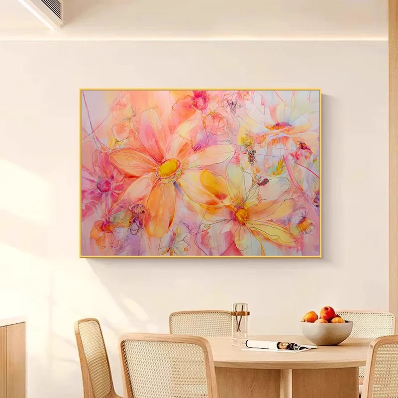 Florales Aquarell Kunstleinwand