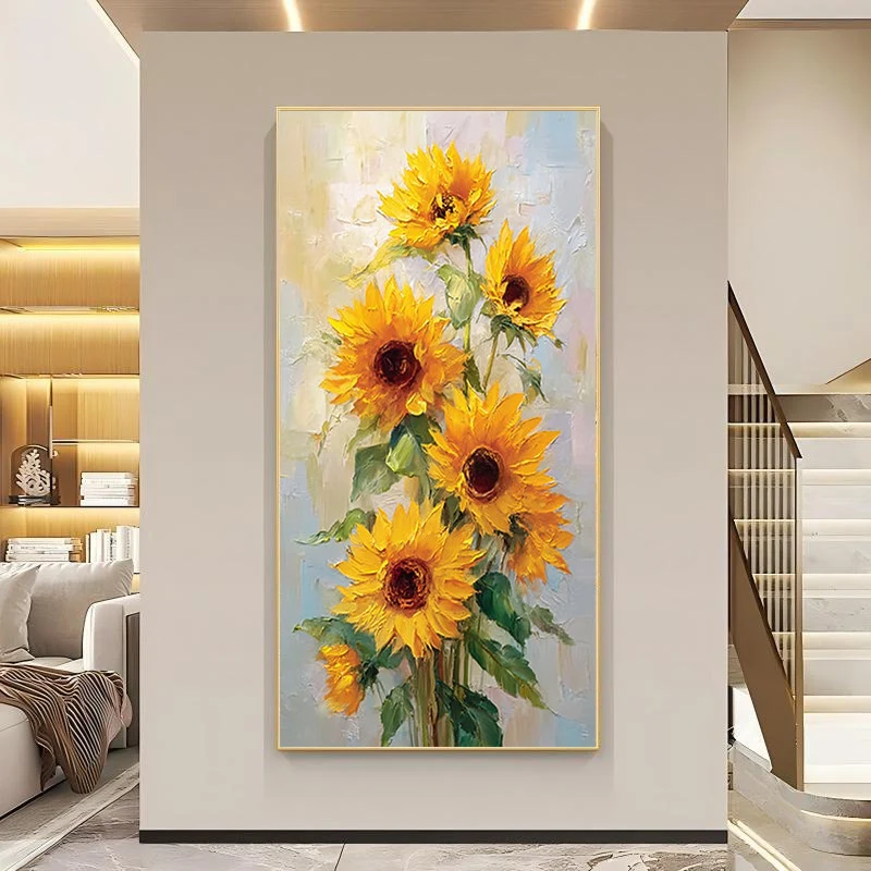 Florale Sonnenblumen-Leinwandkunst