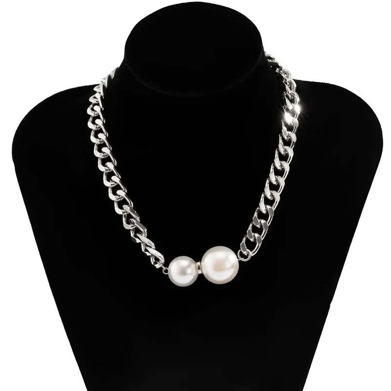 Skanto | Cuban Link Chain Halskette mit Perlenenden