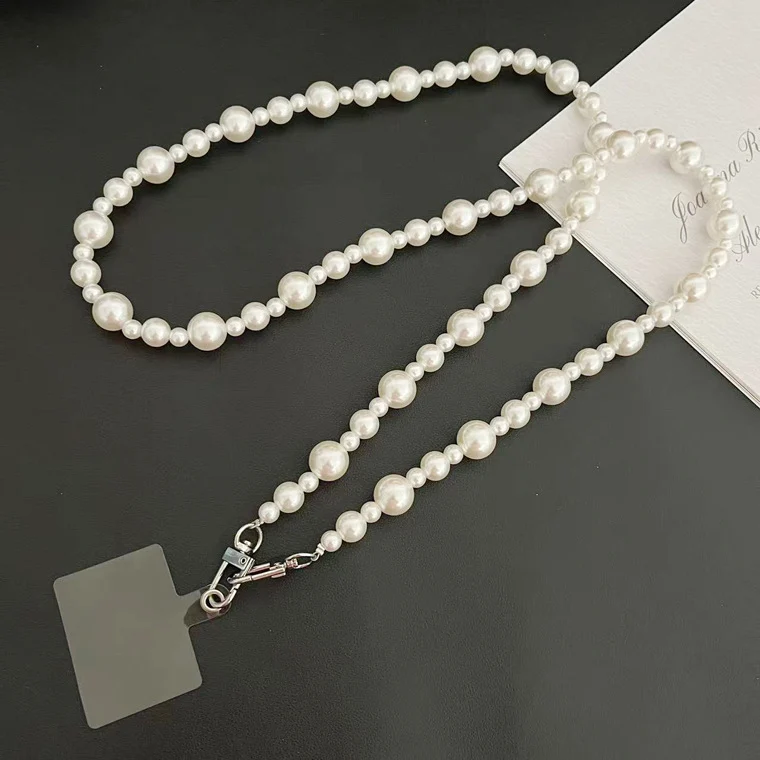 Damen elegante Perlenbesetzte Brillen Kette Brehn