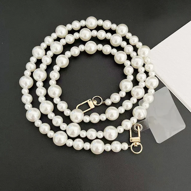 Damen elegante Perlenbesetzte Brillen Kette Brehn
