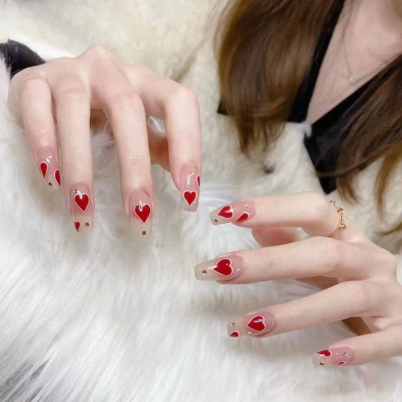 Herz-musteriges Gel-Nagelkunst-Kit