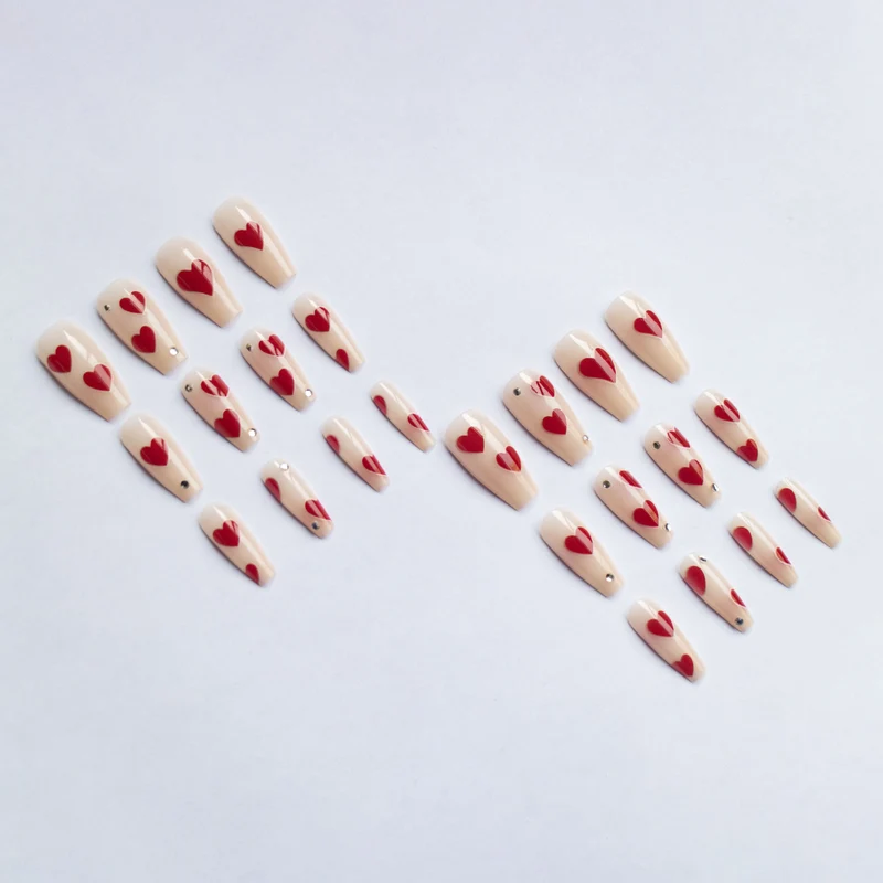 Herz-musteriges Gel-Nagelkunst-Kit