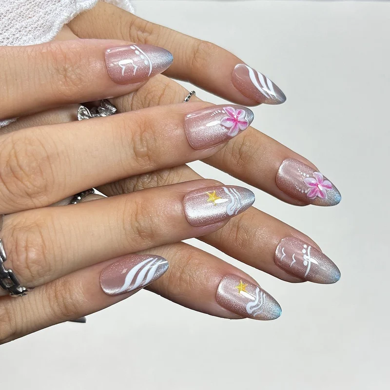 Dekoratives Press-On Nageldesign Brehn