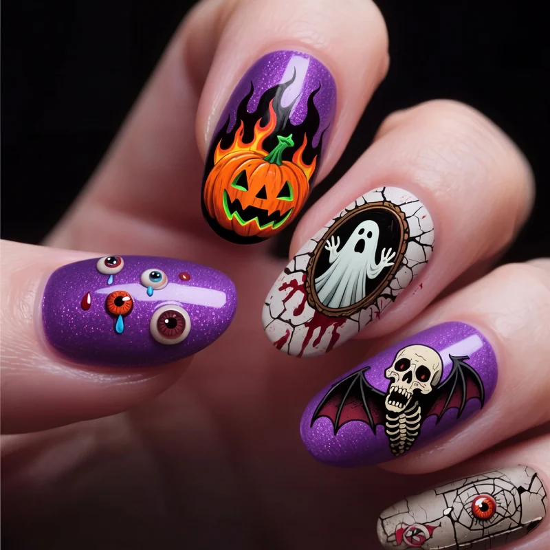 Halloween-Themen Nagelkunst Set 1790957727