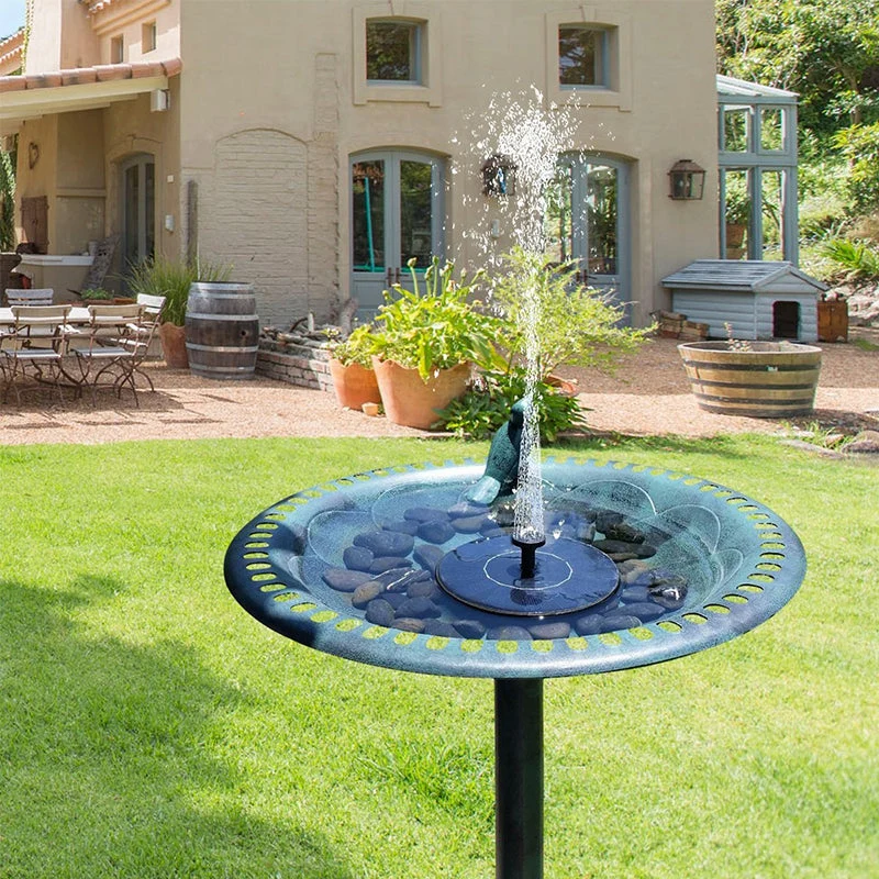 Skanto | Solarbetriebener Vogelbrunnen mit Licht