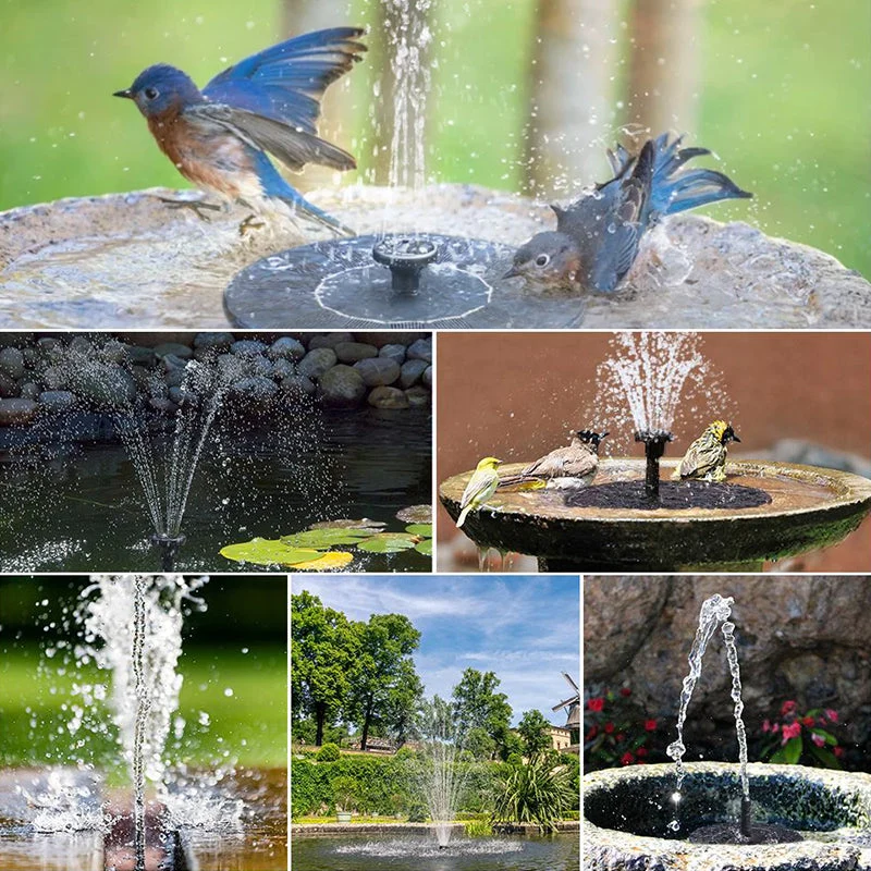 Skanto | Solarbetriebener Vogelbrunnen mit Licht