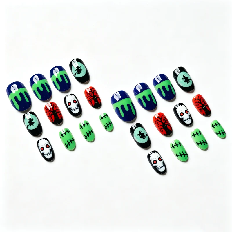 Halloween-Thema Künstlerische Nagelkunst