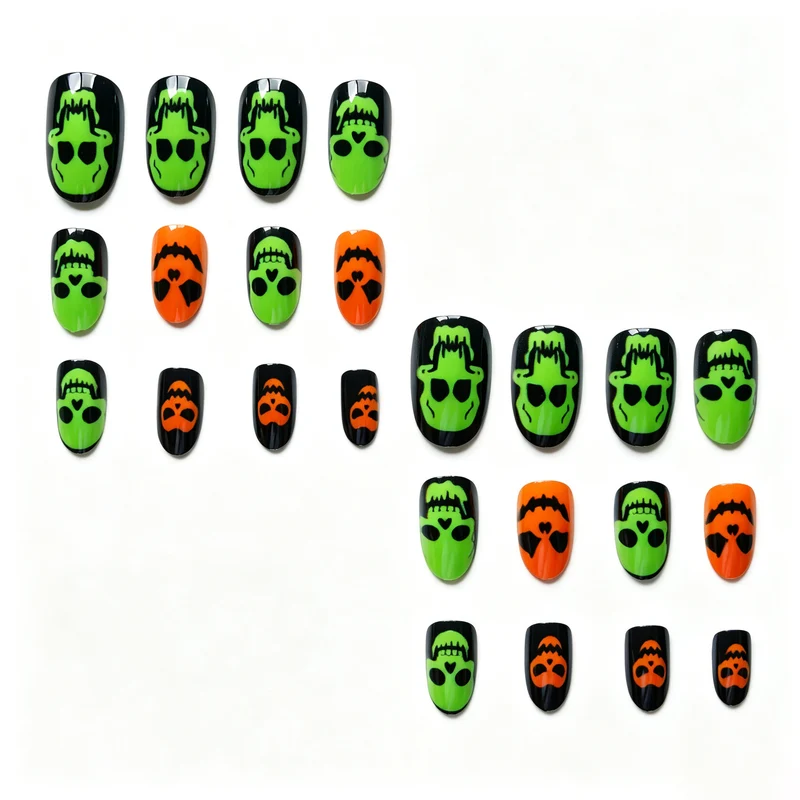 Halloween Skull-Themen Nagel Kunst Set