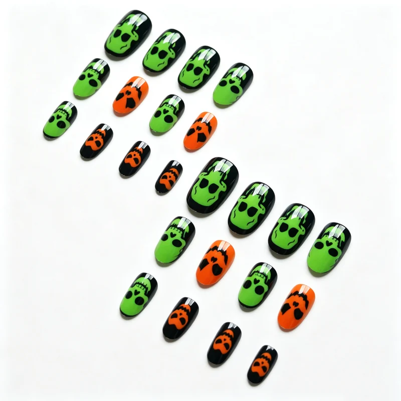 Halloween Skull-Themen Nagel Kunst Set
