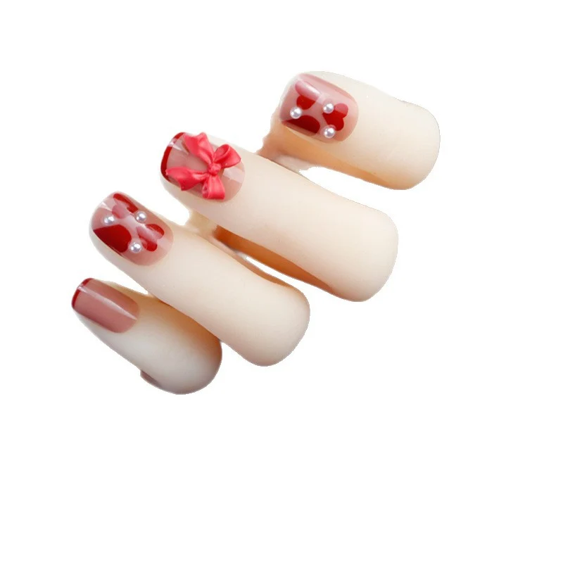 Elegante dekorative Press-On-Nagelkunst