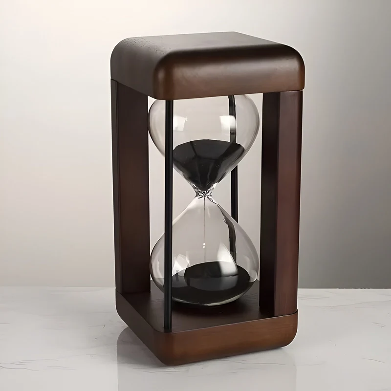 30-Minuten-Sanduhr – Massivholzrahmen & dekorativ | Ideal für Büro und Zuhause | Skanto