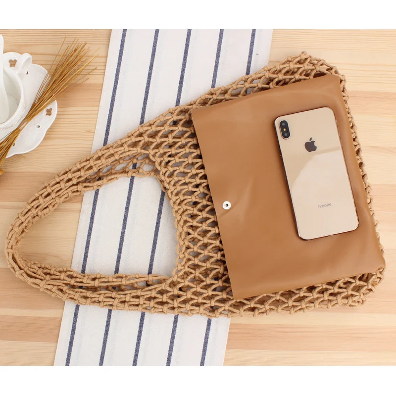 Netztasche Handgemacht Naturmaterial Skanto