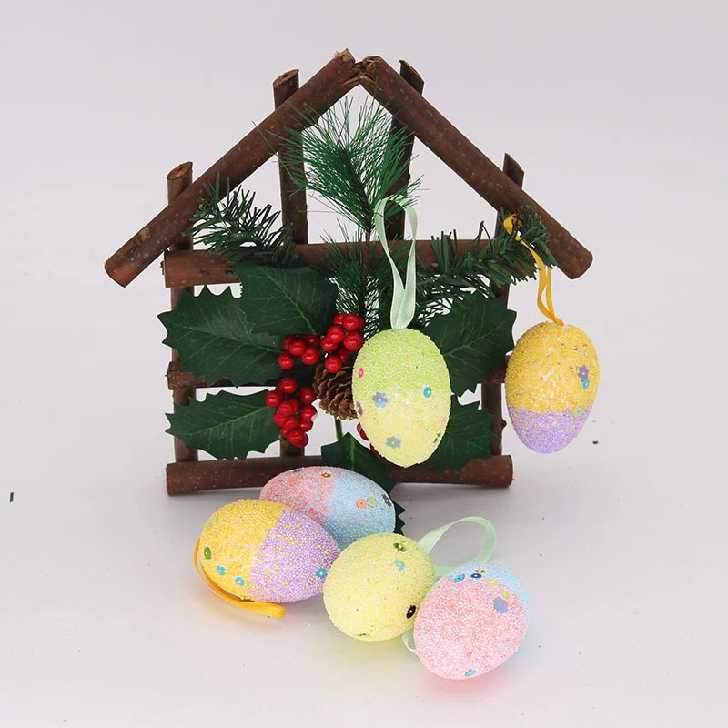 Dekorative Glitzernde Ostereierornamente Brehn
