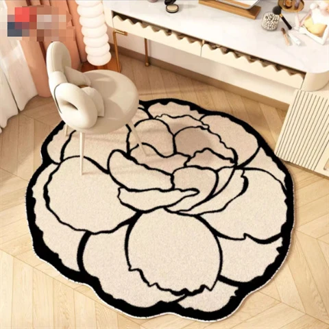 Blumenförmiger Teppich