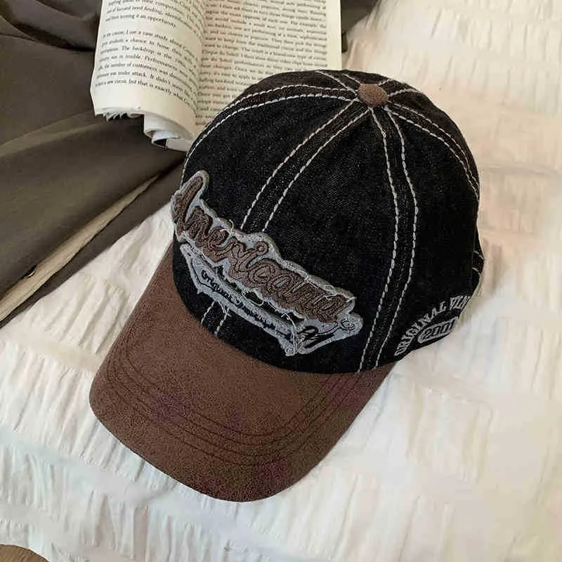 Herren-Baseballcap aus Vintage-Denim Skanto