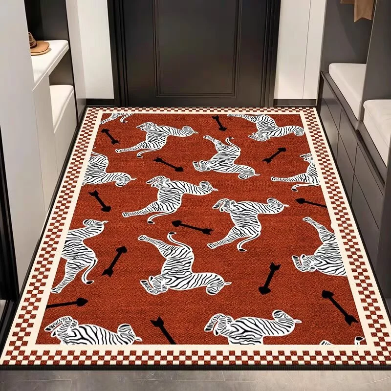 Elegante Texturierte Eingangsteppich