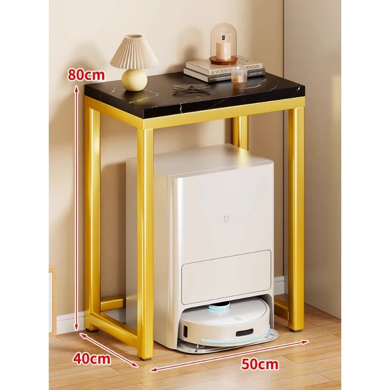 Marmor-Top-Gold-Metall-Konsole für Robotervakuum-Dock und Eingangsorganisator